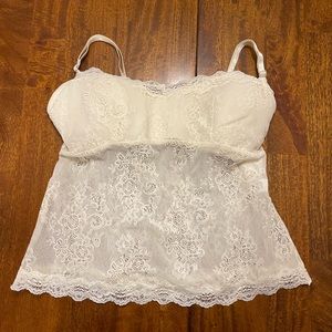 Cream lingerie style top